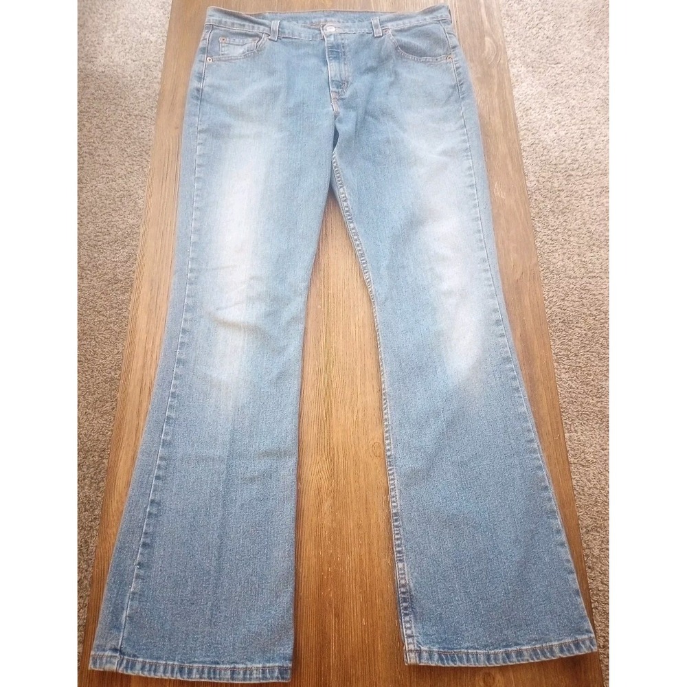 Levi's Relaxed Boot Cut Jeans‎ Size Misses 14 Blue Stretch Medium Wash Denim